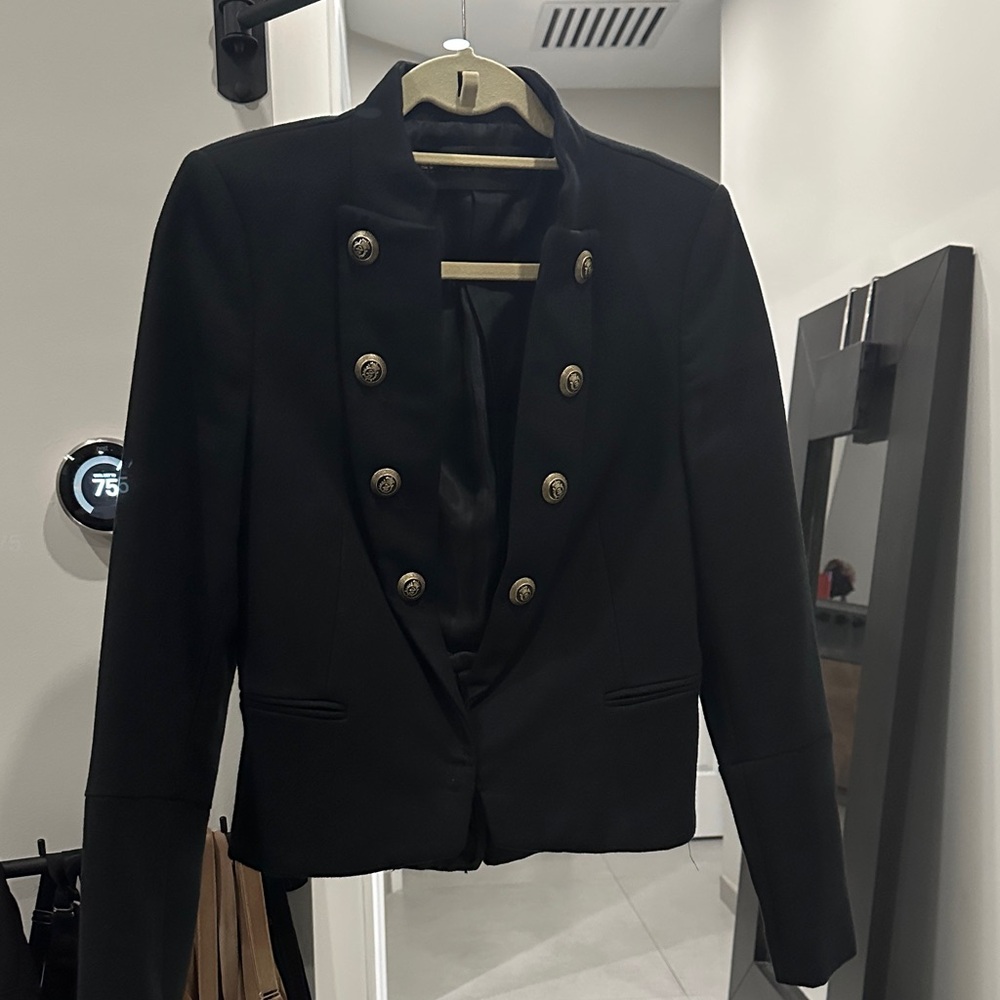 Zara Black Double-Breasted Women's Blazer